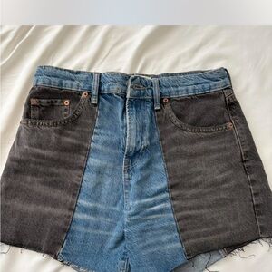 Urban Outfitters Pax High Waisted Sliced Dad Shorts
